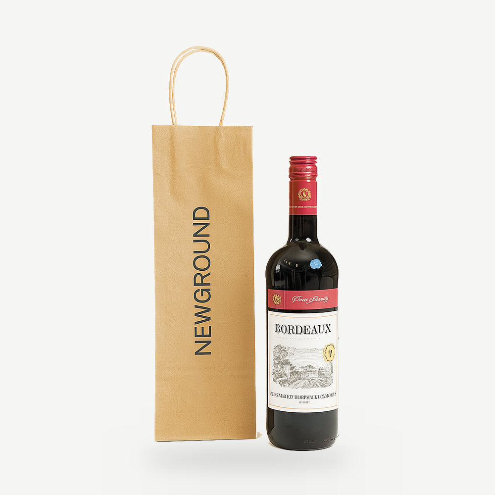 Customised Printed Wine Bottle Paper Carrier Bags