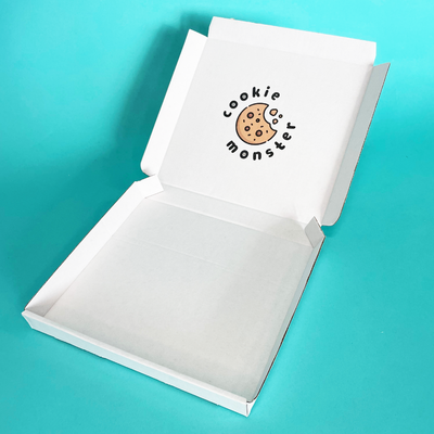 Customised Printed White Postal Boxes - 175x165x22mm