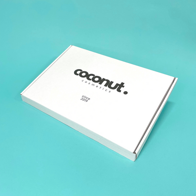 Customised Printed White Postal Boxes - 330x220x23mm