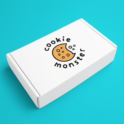 Customised Printed White Postal Boxes - 340x210x50mm
