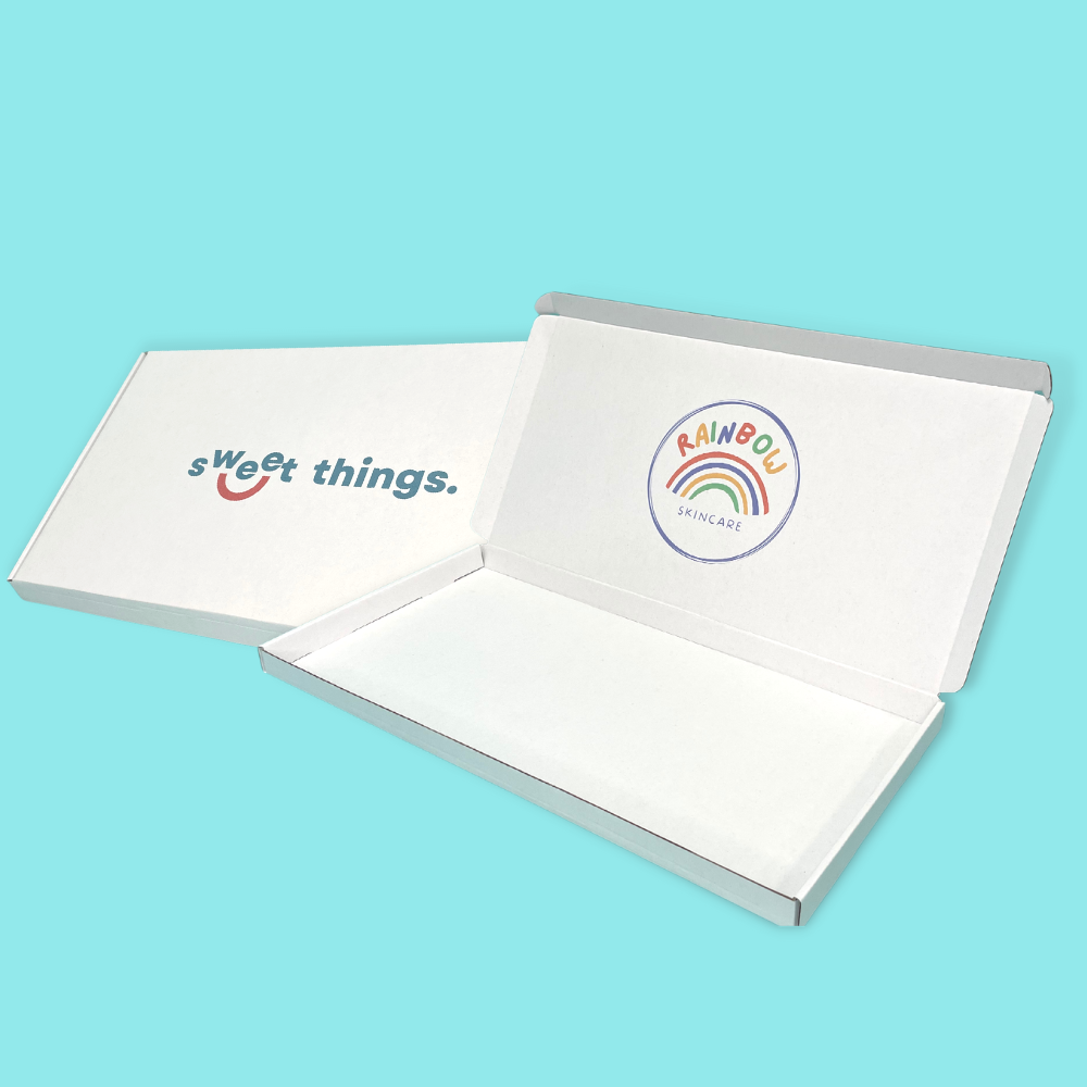 Customised Printed White Postal Boxes - 430x219x23mm - Sample