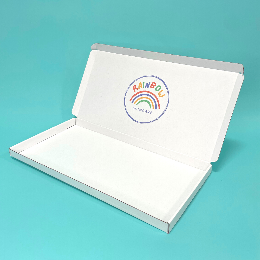 Customised Printed White Postal Boxes - 430x219x23mm - Sample