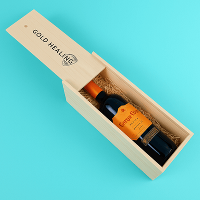 Customised Printed Wooden Bottle Boxes - 335x95x95mm