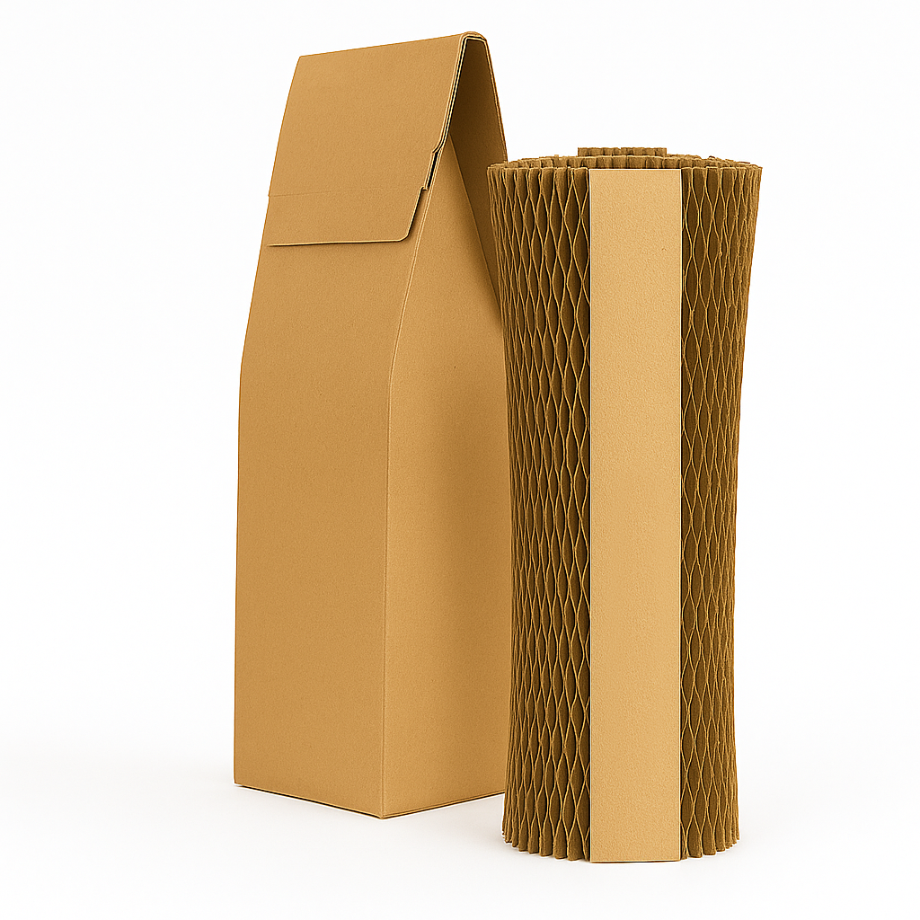 Single Bottle Flexi-Hex Sleeves Packaging Kit - Includes Flexi-Hex Sleeves &amp; Brown Pinch Top Boxes
