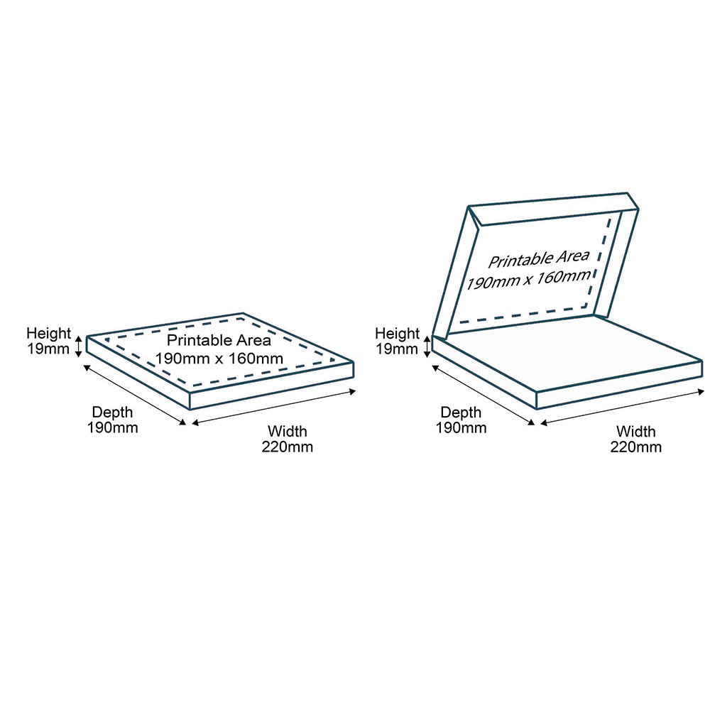 Customised Printed Brown Postal Boxes - 220x190x19mm - Sample