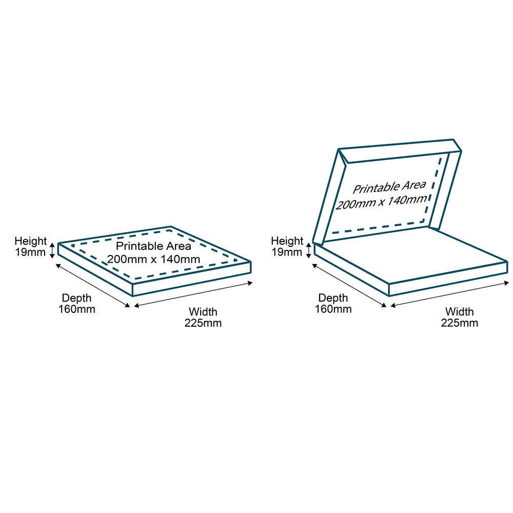 Customised Printed Brown Postal Boxes - 225x160x19mm - Sample