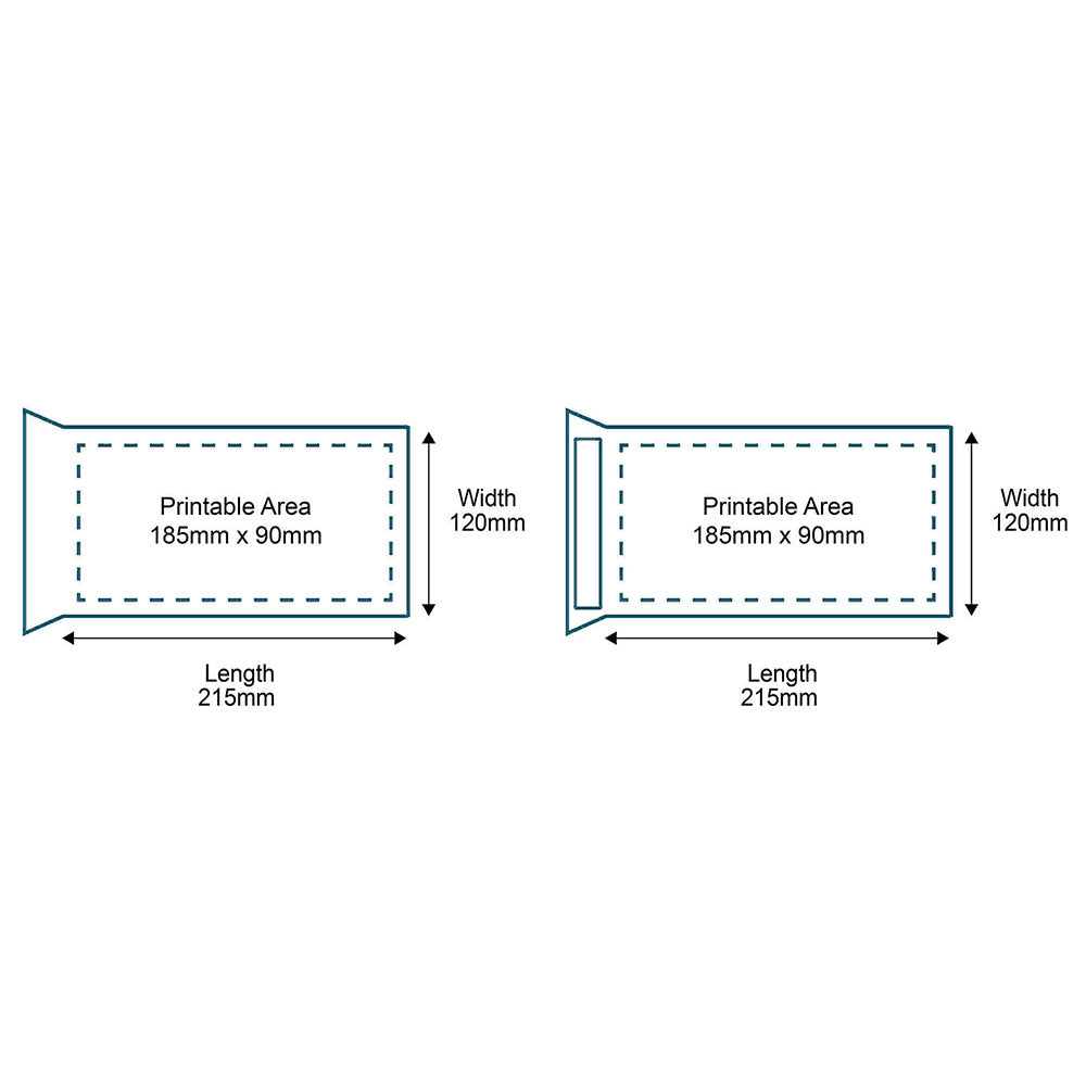Customised Printed White Padded Envelopes - 120x215mm - Sample