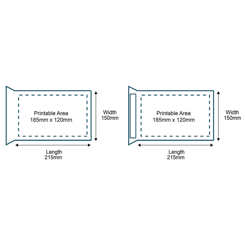 Customised Printed White Padded Envelopes - 150x215mm - Sample