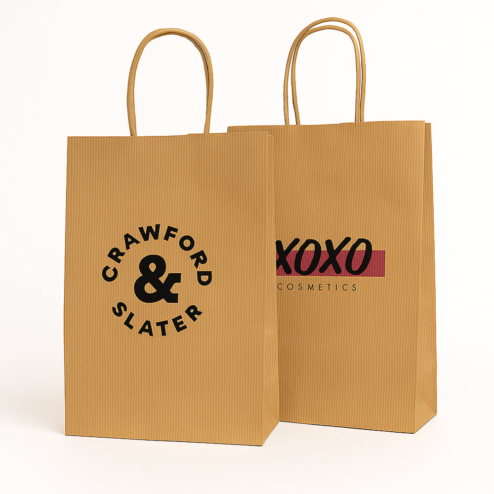Customised Printed Premium Twist Handle Paper Carrier Bags