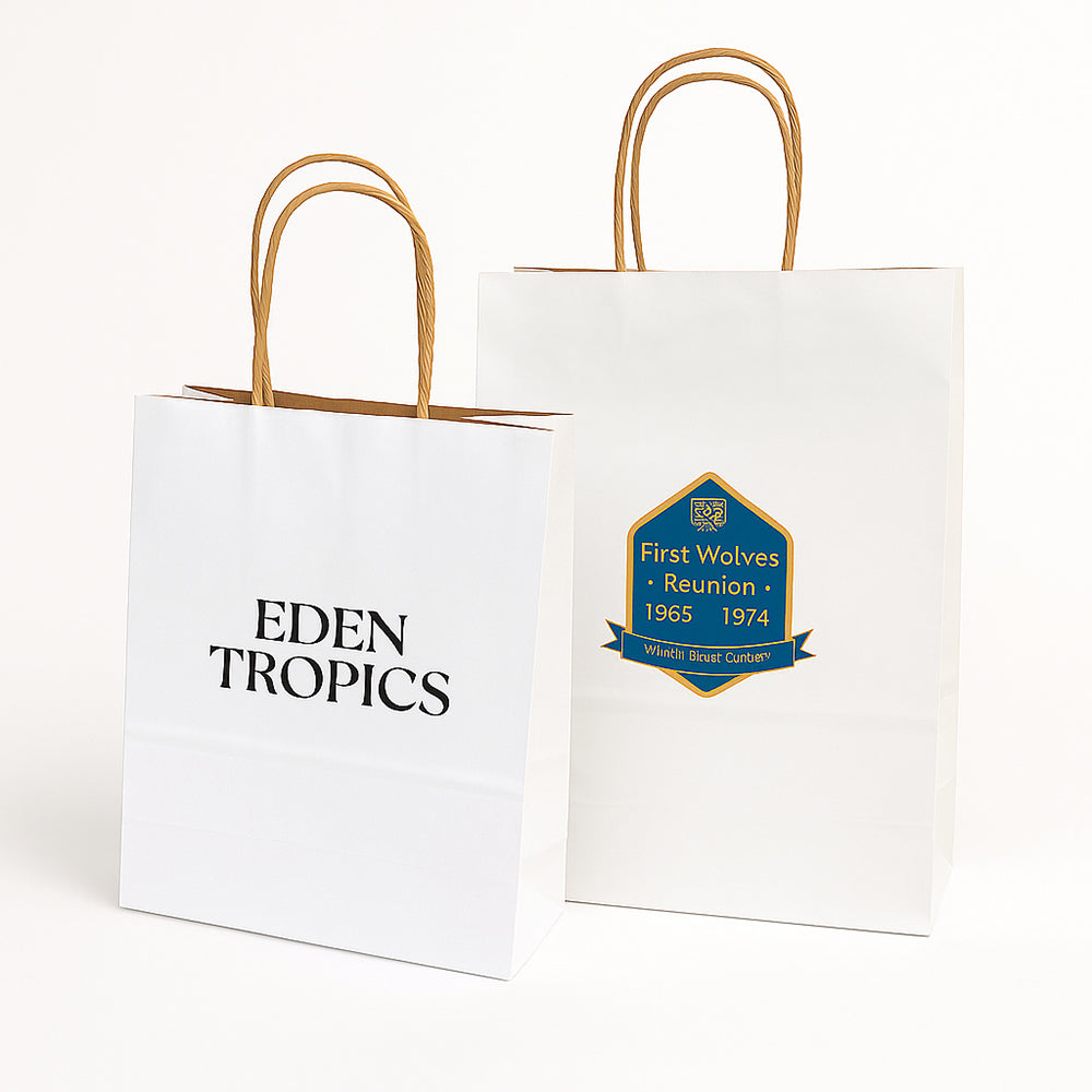 Customised Printed Premium Twist Handle Paper Carrier Bags