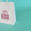 Customised Printed White Twist Handle Paper Carrier Bags - 190x80x210mm