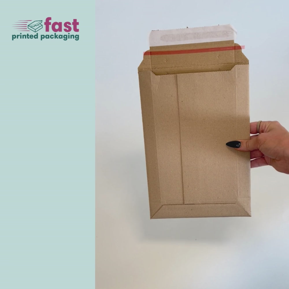Customised Printed Corrugated Pocket Envelopes - 270x185mm