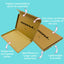 Customised Printed Brown Postal Boxes - 347x242x19mm - Sample