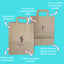 Customised Printed Brown Tape Handle Paper Carrier Bags - 218x120x270mm - Sample