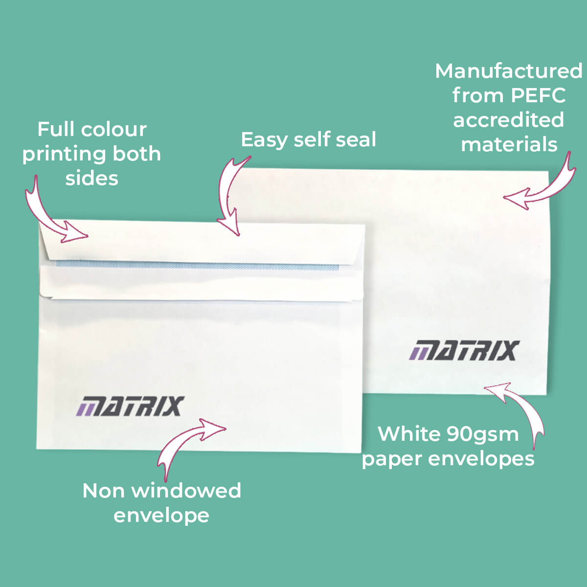 Customised Printed Self Seal C5 Non Windowed Wallet Envelopes - 162x229mm