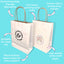 Customised Printed White Kraft Premium Twist Handle Paper Carrier Bags - 220x100x330mm