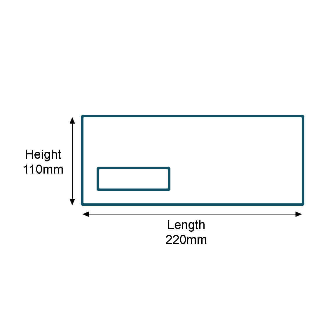 Customised Printed Self Seal DL Windowed Wallet Envelopes - 110x220mm - Sample