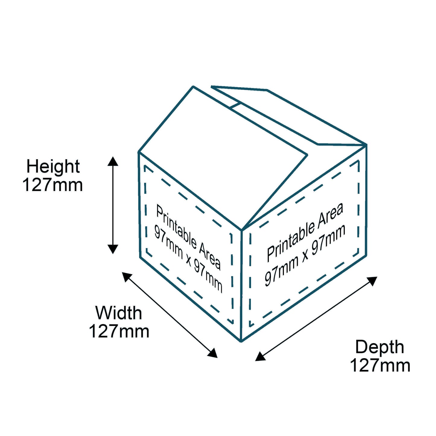 Customised Printed Brown Postal Boxes - 127x127x127mm
