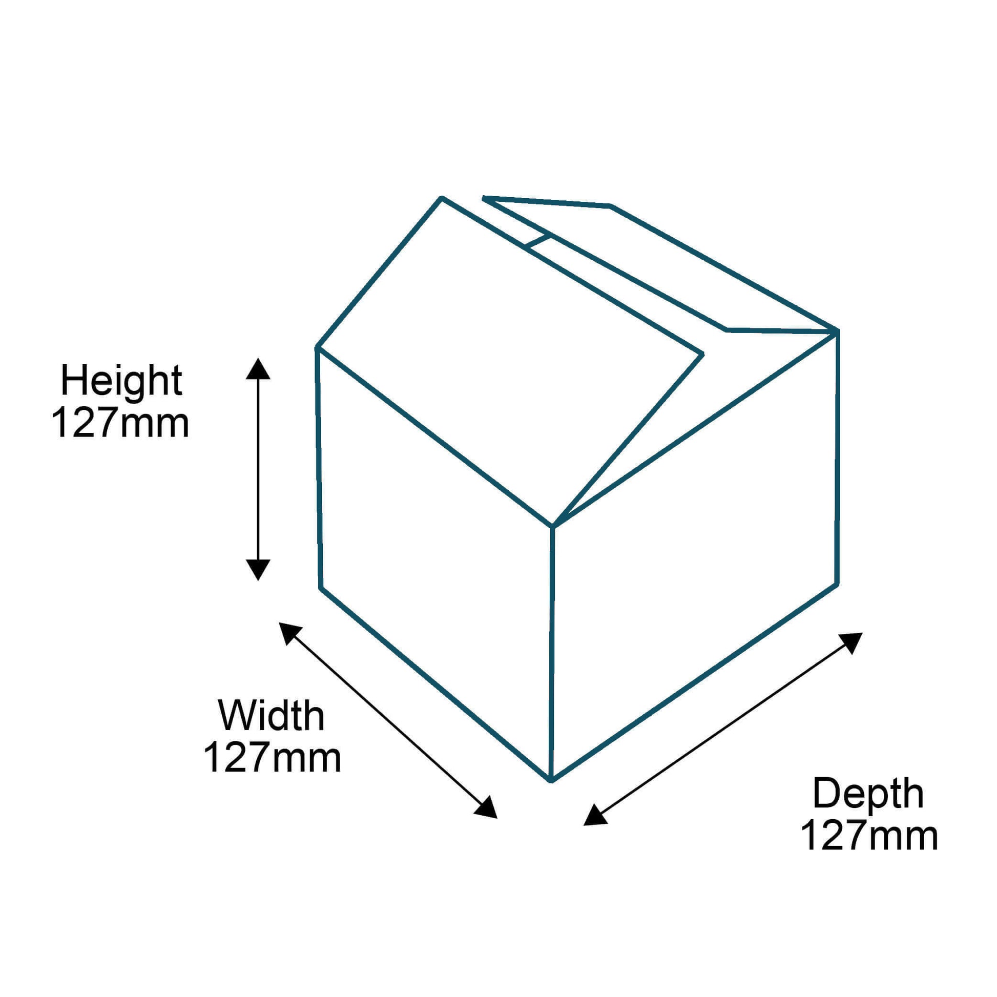 Customised Printed Brown Postal Boxes - 127x127x127mm - Sample