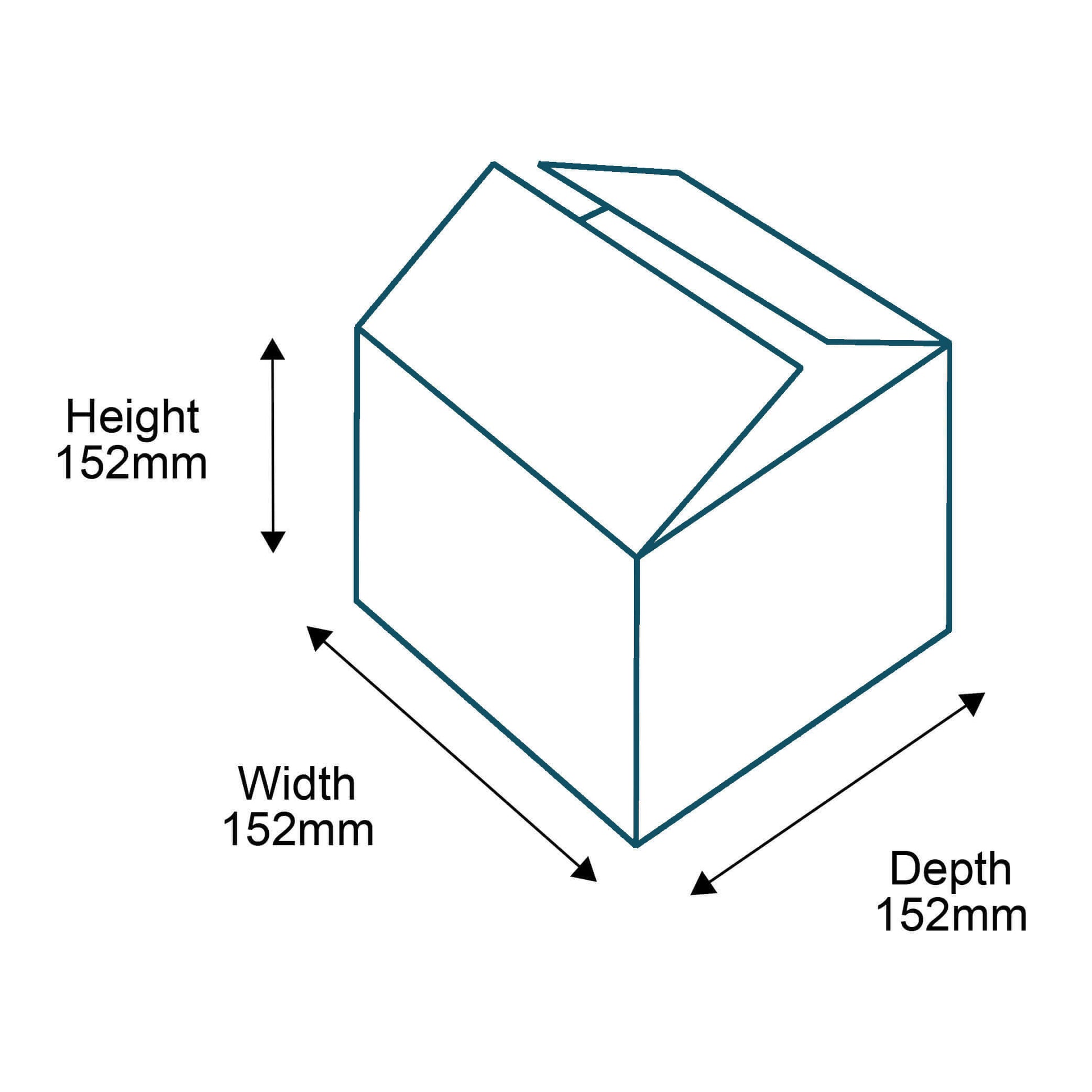 Customised Printed Brown Postal Boxes - 152x152x152mm - Sample