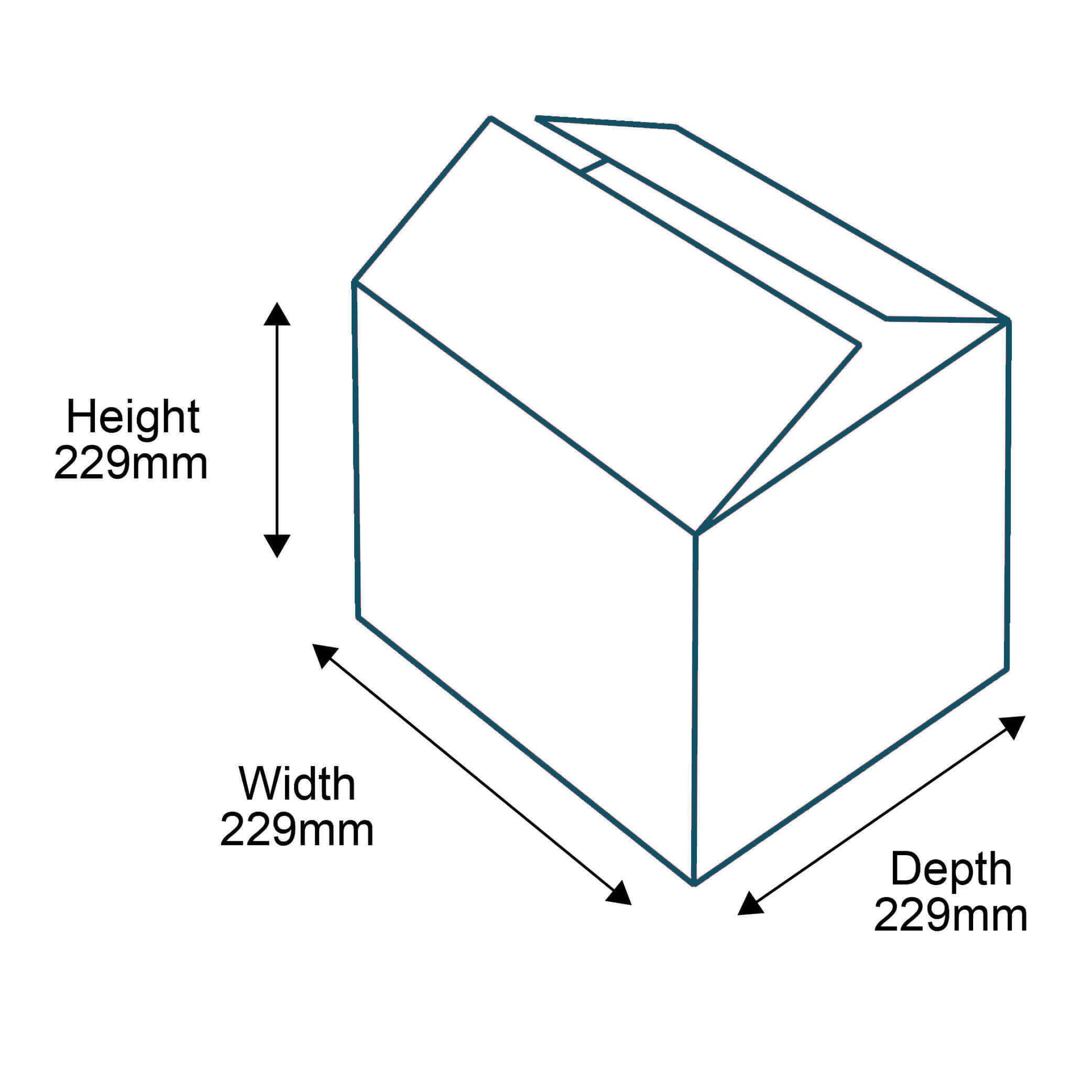 Customised Printed Brown Postal Boxes - 229x229x229mm - Sample