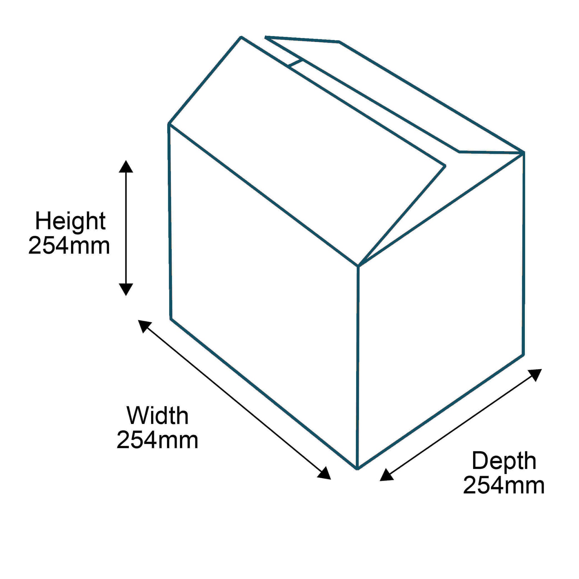 Customised Printed Brown Postal Boxes - 254x254x254mm - Sample