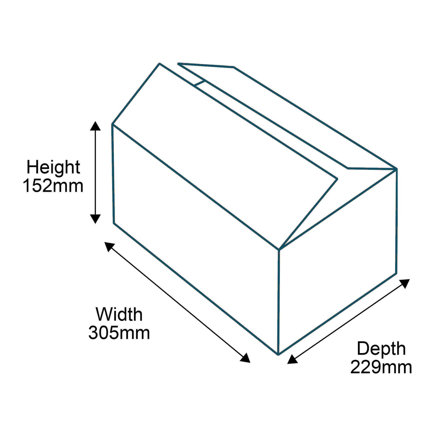 Customised Printed Brown Postal Boxes - 305x229x152mm - Sample