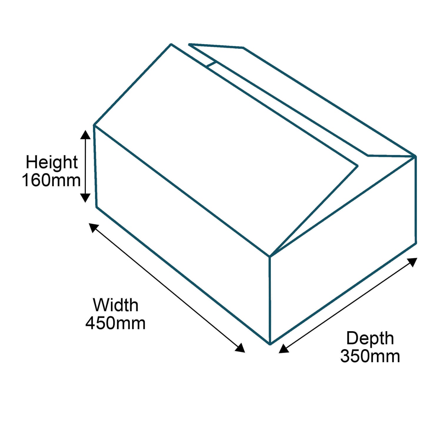 Customised Printed Brown Postal Boxes - 450x350x160mm - Sample
