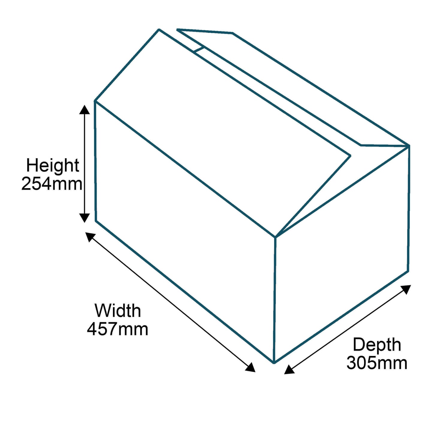 Customised Printed Brown Postal Boxes - 457x305x254mm - Sample