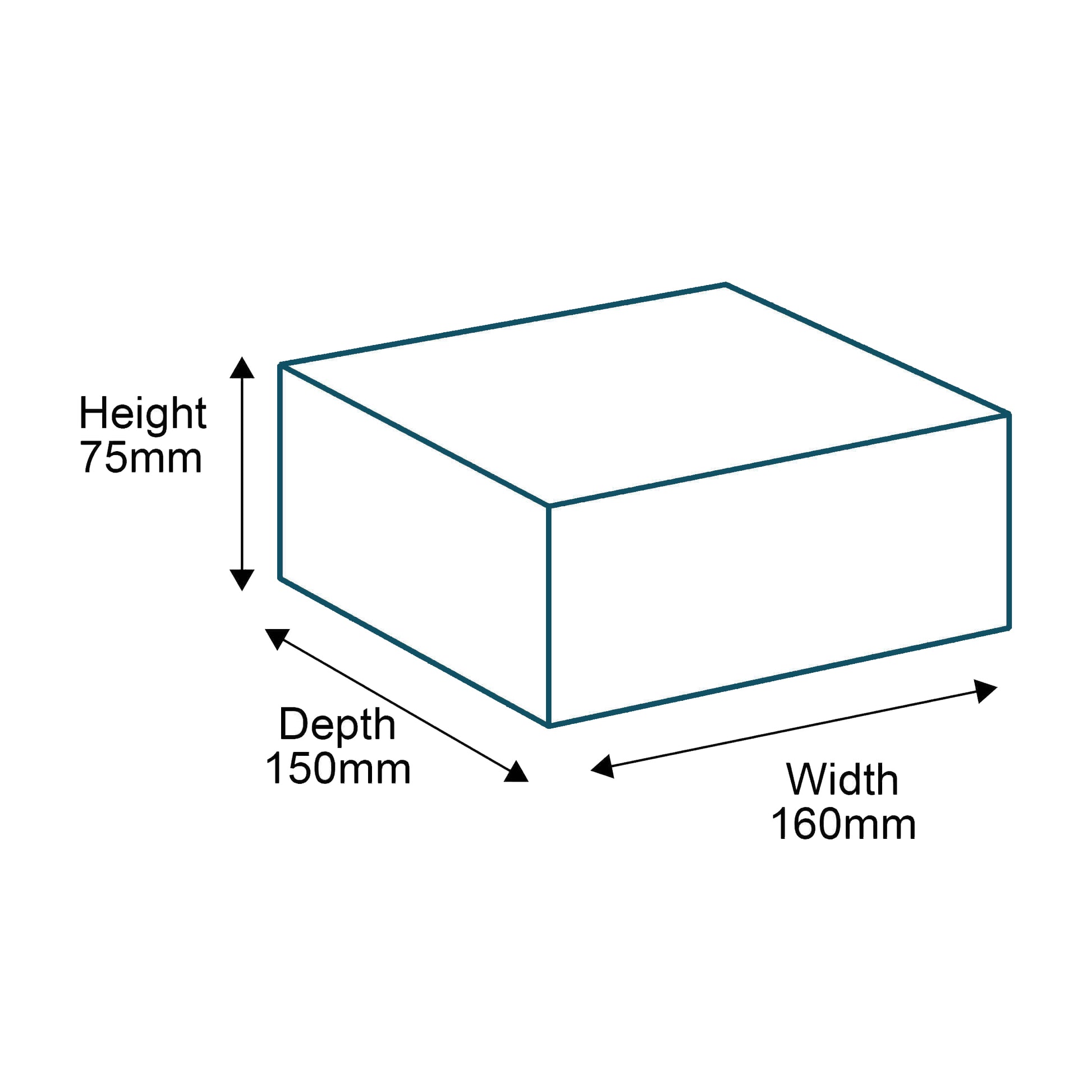 Customised Printed Brown Postal Boxes - 160x150x75mm - Sample