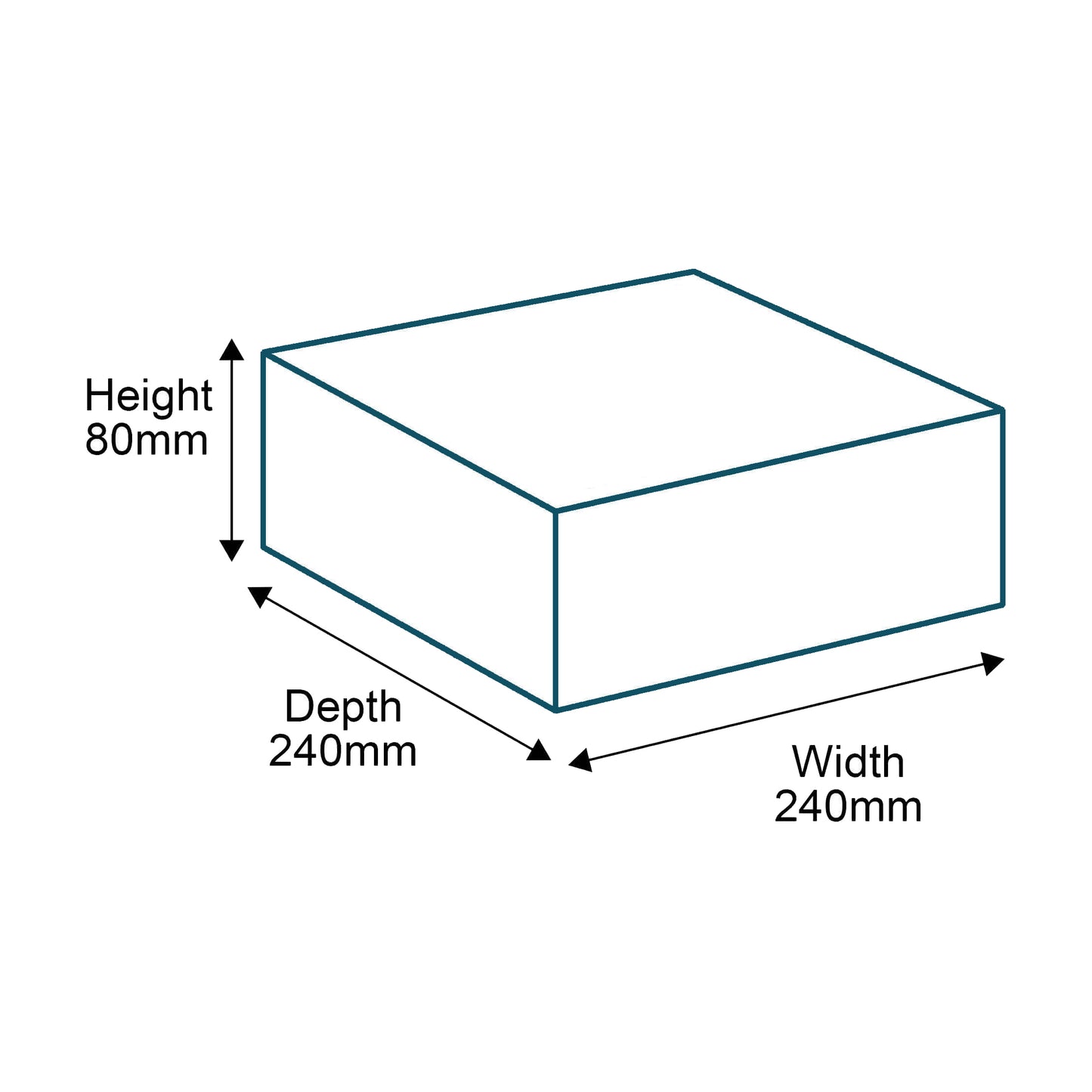 Customised Printed White Postal Boxes - 240x240x80mm - Sample