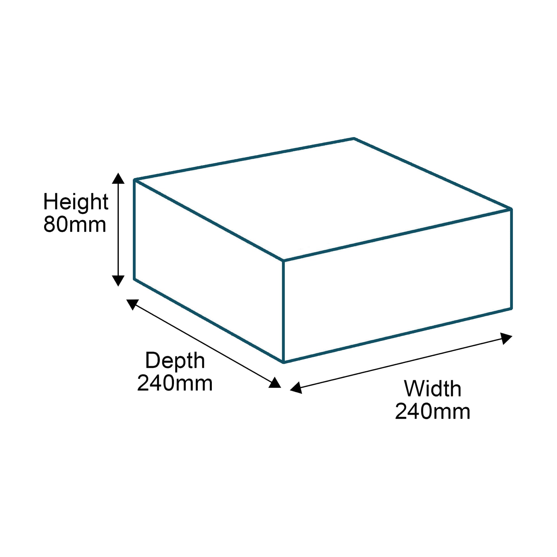 Customised Printed Brown Postal Boxes - 240x240x80mm - Sample