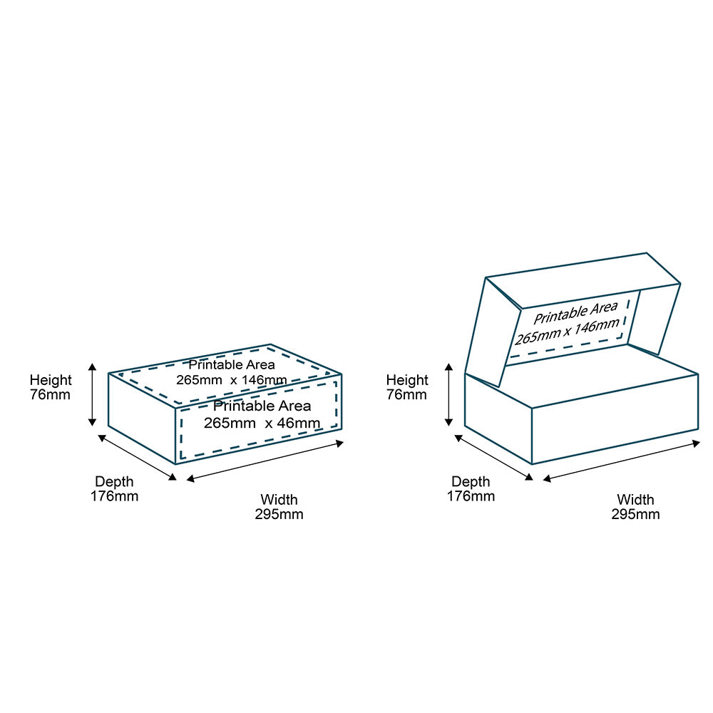 Customised Printed Brown Postal Boxes - 295x176x76mm - Sample