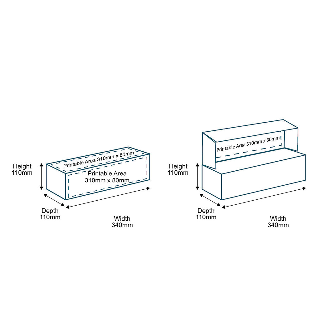 Customised Printed Brown Postal Boxes - 340x110x110mm - Sample