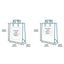 Customised Printed White Tape Handle Paper Carrier Bags - 218x120x270mm