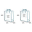 Customised Printed White Tape Handle Paper Carrier Bags - 254x140x295mm