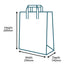 Customised Printed White Tape Handle Paper Carrier Bags - 254x140x295mm