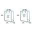 Customised Printed White Tape Handle Paper Carrier Bags - 254x140x305mm - Sample