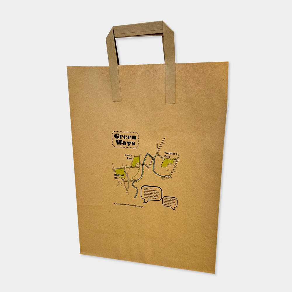 Customised Printed Tape Handle Paper Carrier Bags
