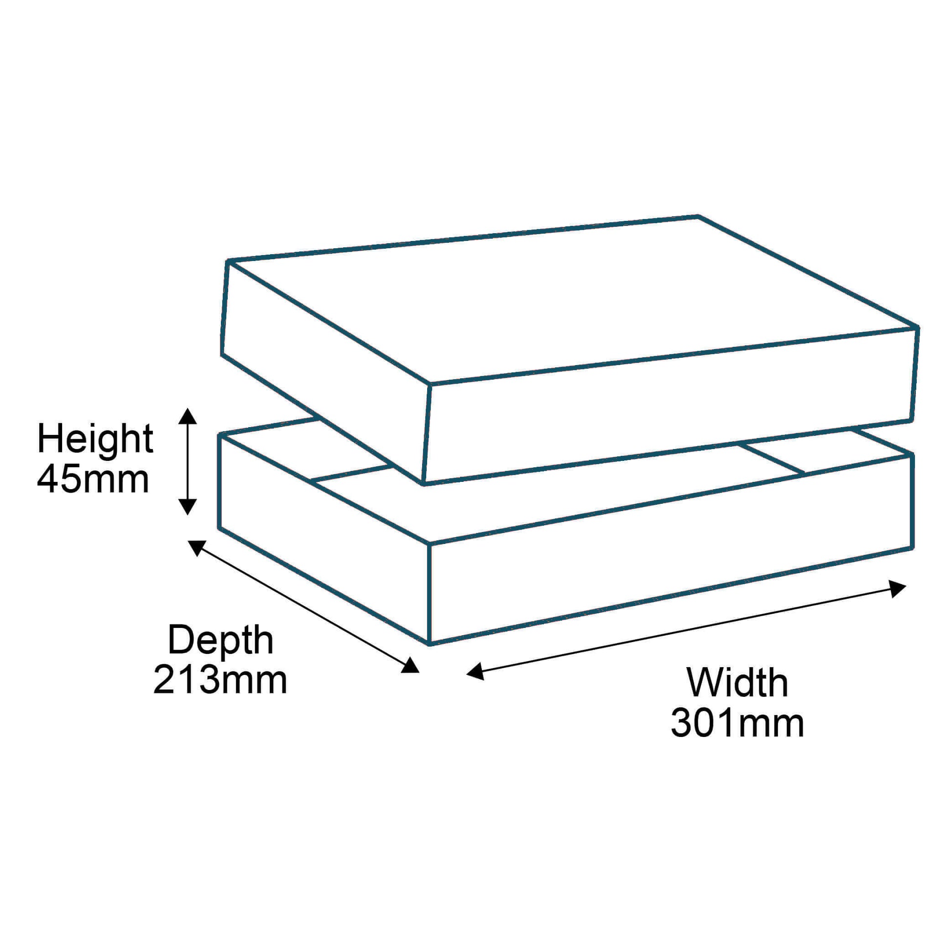 Customised Printed Brown Telescopic Boxes - 301x213x45mm - Sample