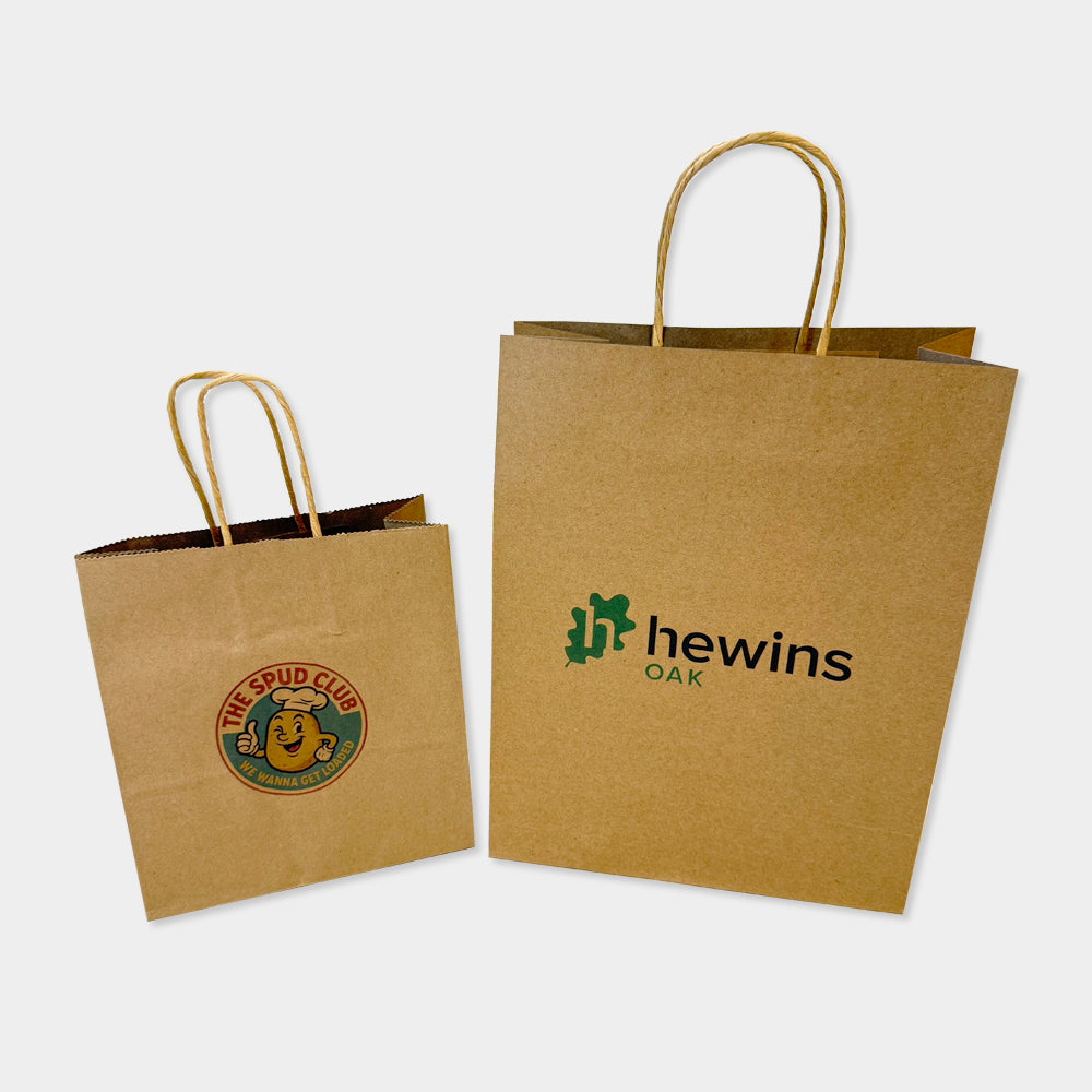Customised Printed Twist Handle Paper Carrier Bags