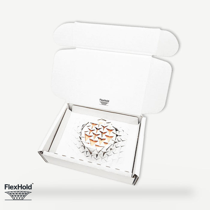 Plain unprinted FlexHold box in white