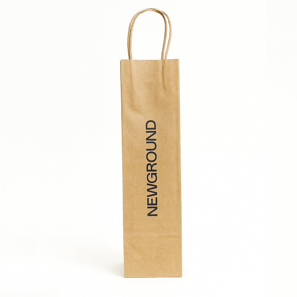Customised Printed Wine Bottle Paper Carrier Bags