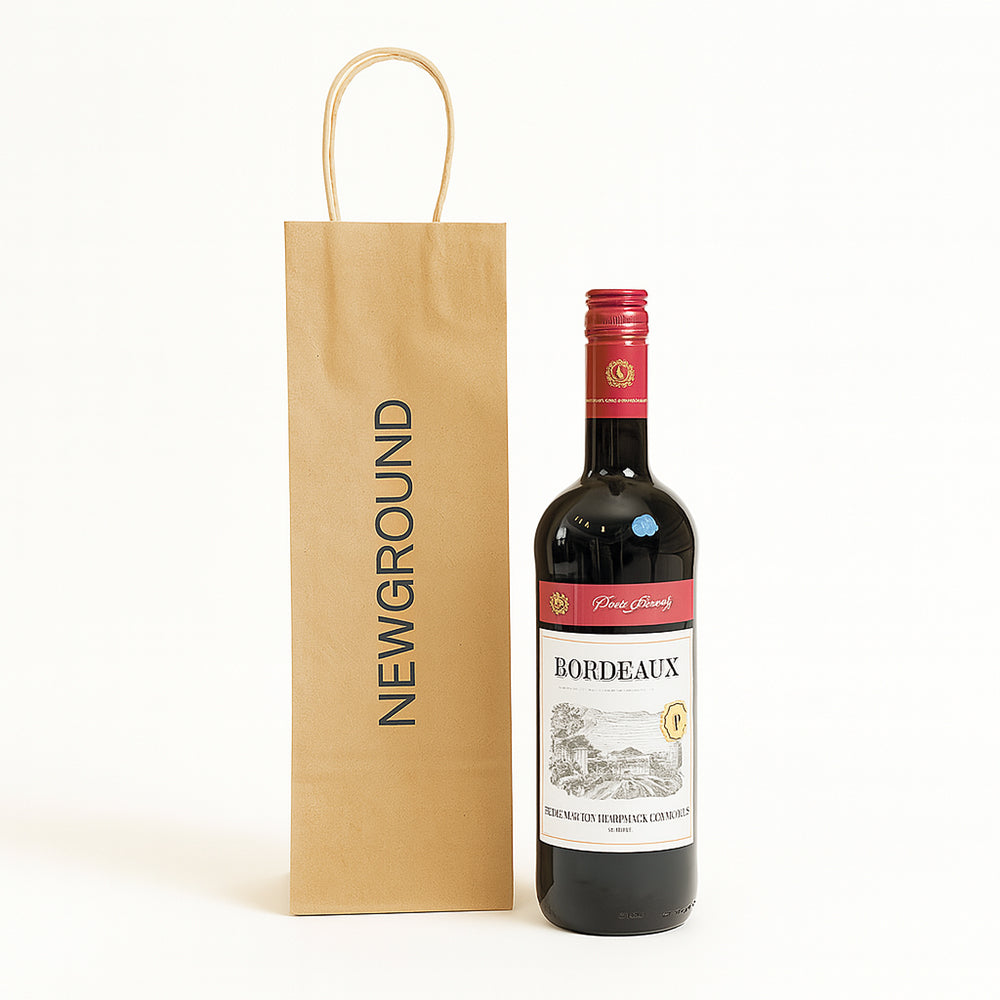 Customised Printed Wine Bottle Paper Carrier Bags