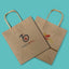 Customised Printed Brown Twist Handle Paper Carrier Bags - 320x140x420mm - Sample