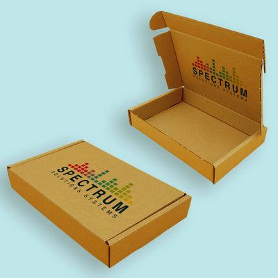 Customised Printed Brown Postal Boxes - 180x120x30mm