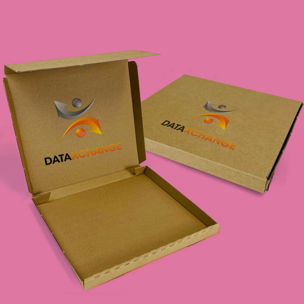 Customised Printed Brown Postal Boxes - 220x190x19mm - Sample