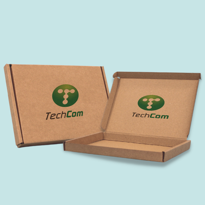Customised Printed Brown Postal Boxes - 225x160x19mm