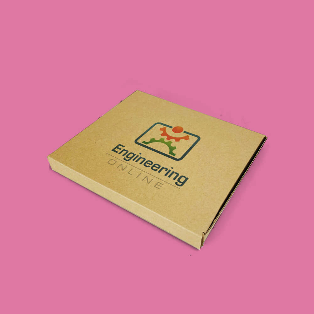Customised Printed Brown Postal Boxes - 240x210x19mm - Sample