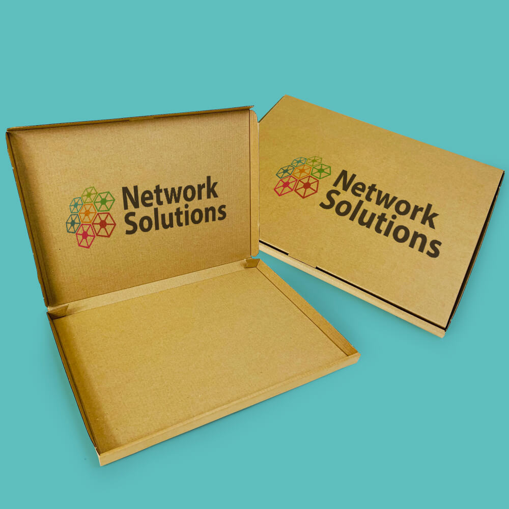 Customised Printed Brown Postal Boxes - 344x235x20mm - Sample